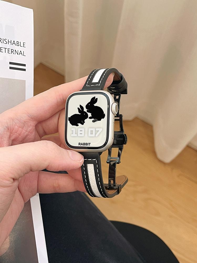 Canvas Butterfly Buckle Watch Strap Thin Female