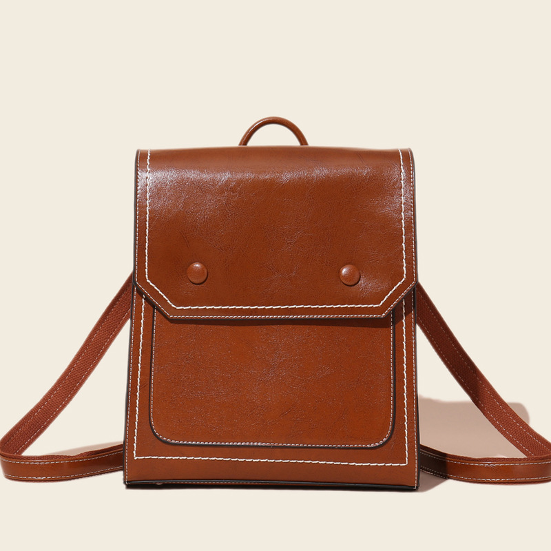 Women's Fashion Oil Wax Cowhide Shoulder Bag