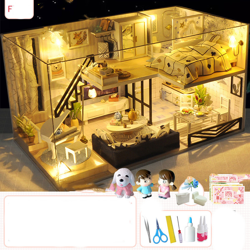 Hand-assembled Loft Villa Assembled House Model