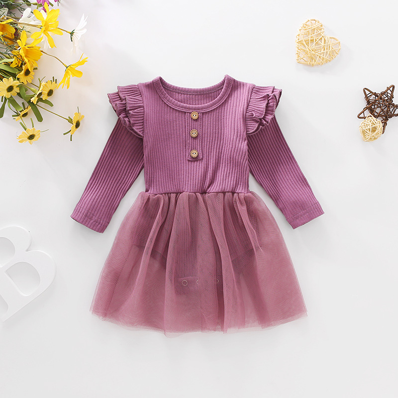 Girls Skirt Hem Triangle Rompers