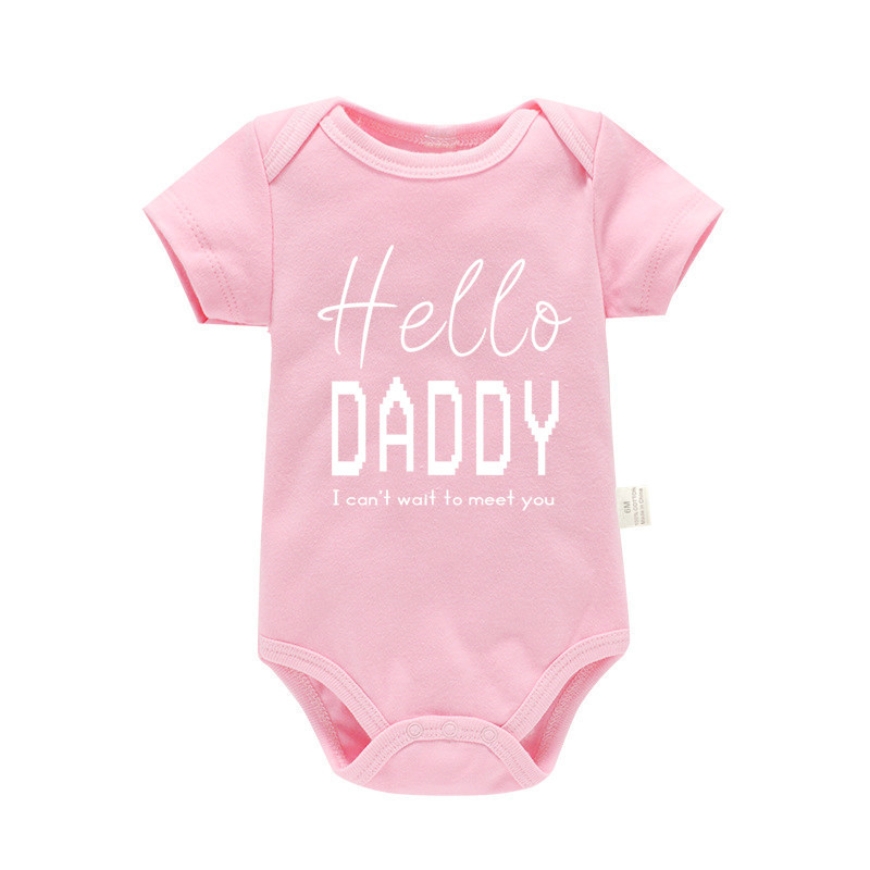 Pure Cotton Baby Triangle Rompers Short Sleeve