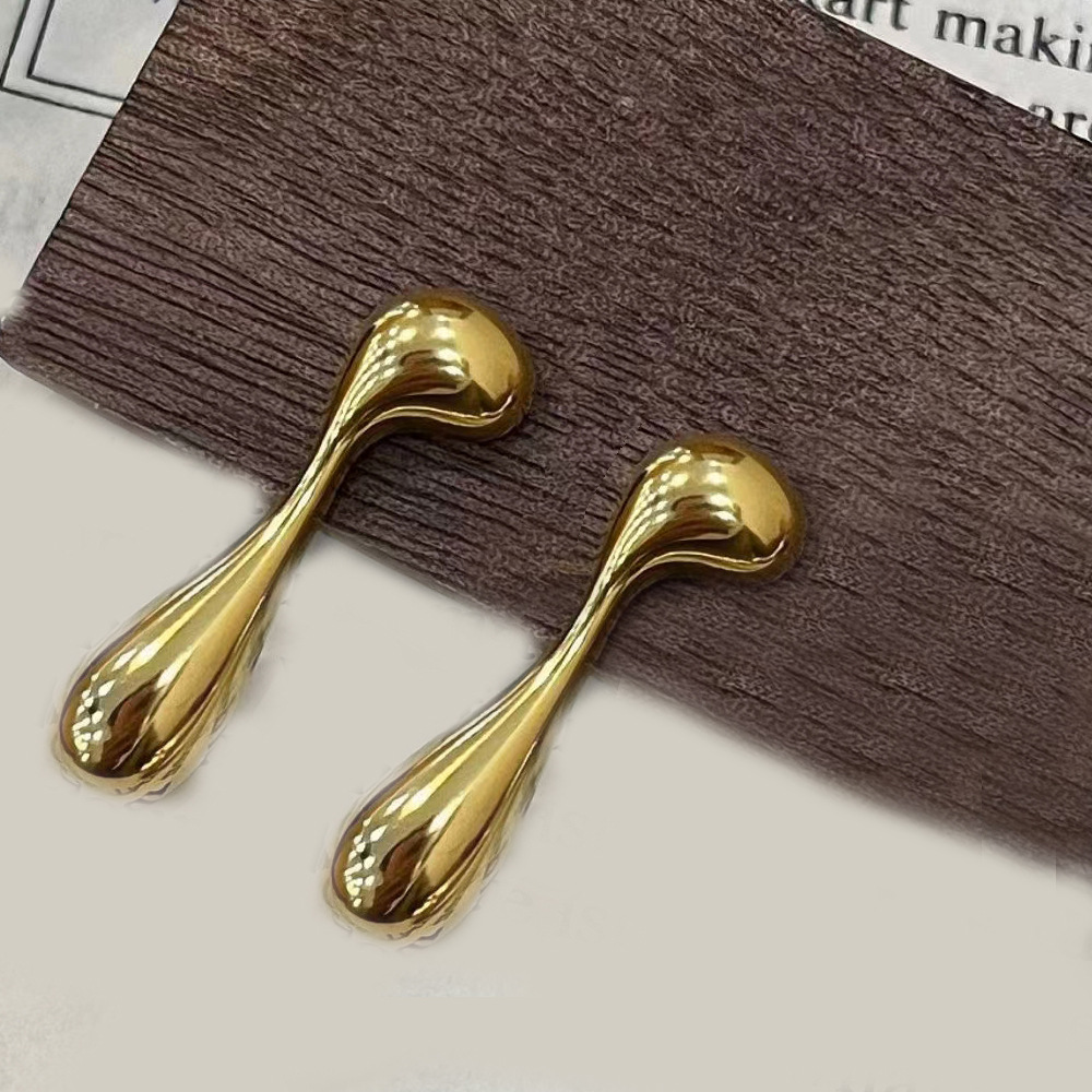 Alloy Earring Musical Note Water Drop Retro Fashion Minimalism Ear Studs