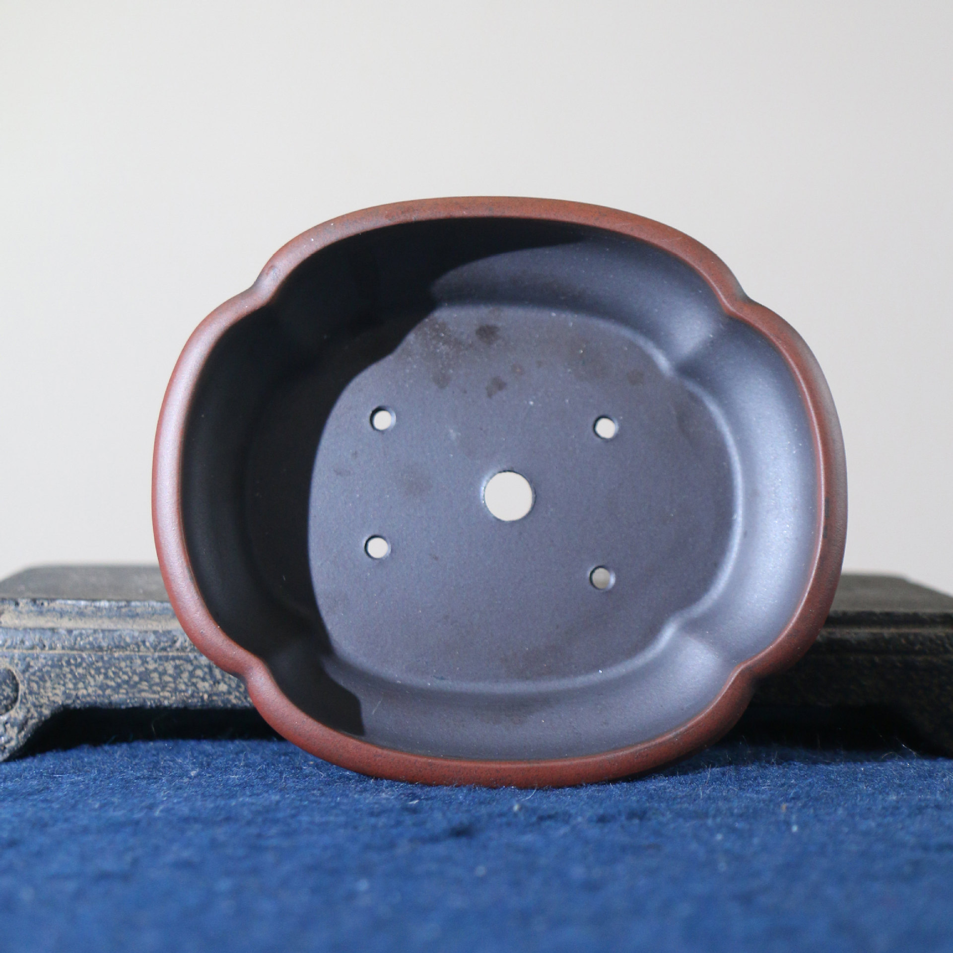 Zisha Woodpeach-shaped Handmade Wood-fired Bonsai Pot