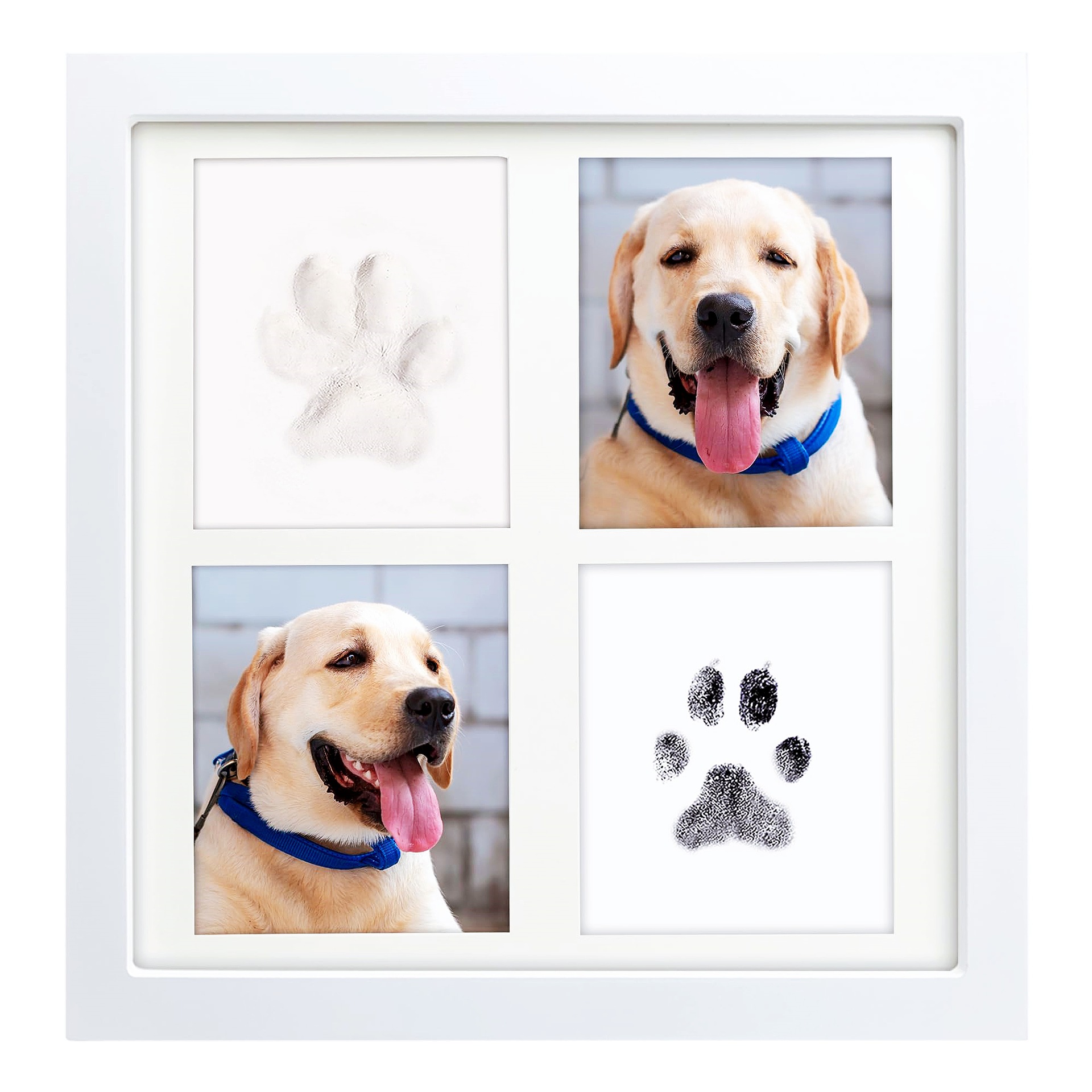 Handmade Pet And Baby Handprintfootprint Ink Pad Clay Memorial Photo Frame