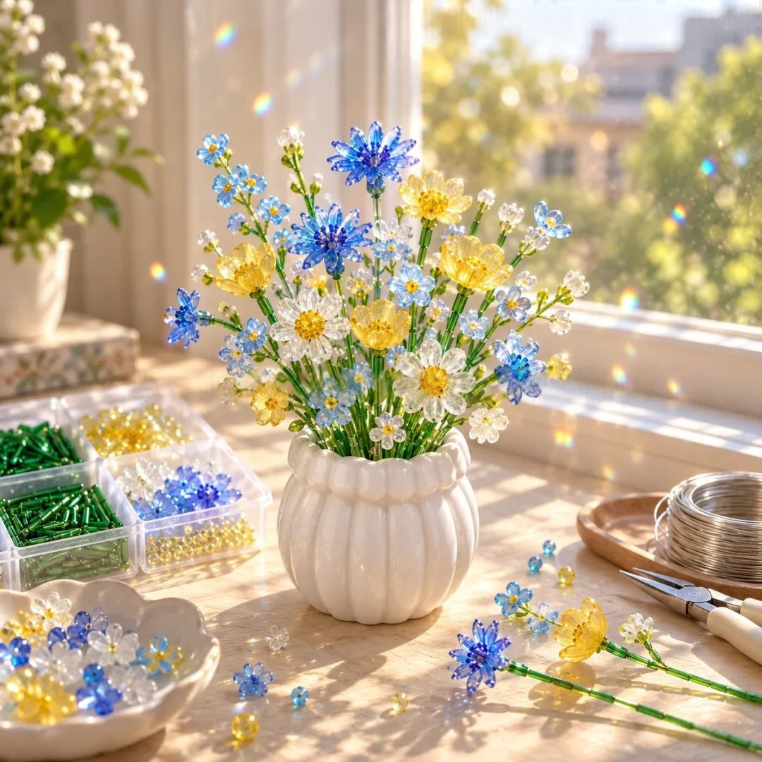 Beaded Wildflower DIY Bouquet Kit Decoration