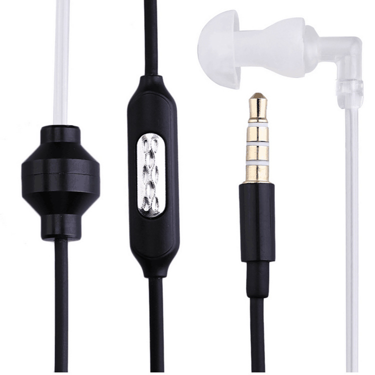 Single Side Anti Radiation Air Tube Headset With Microphone