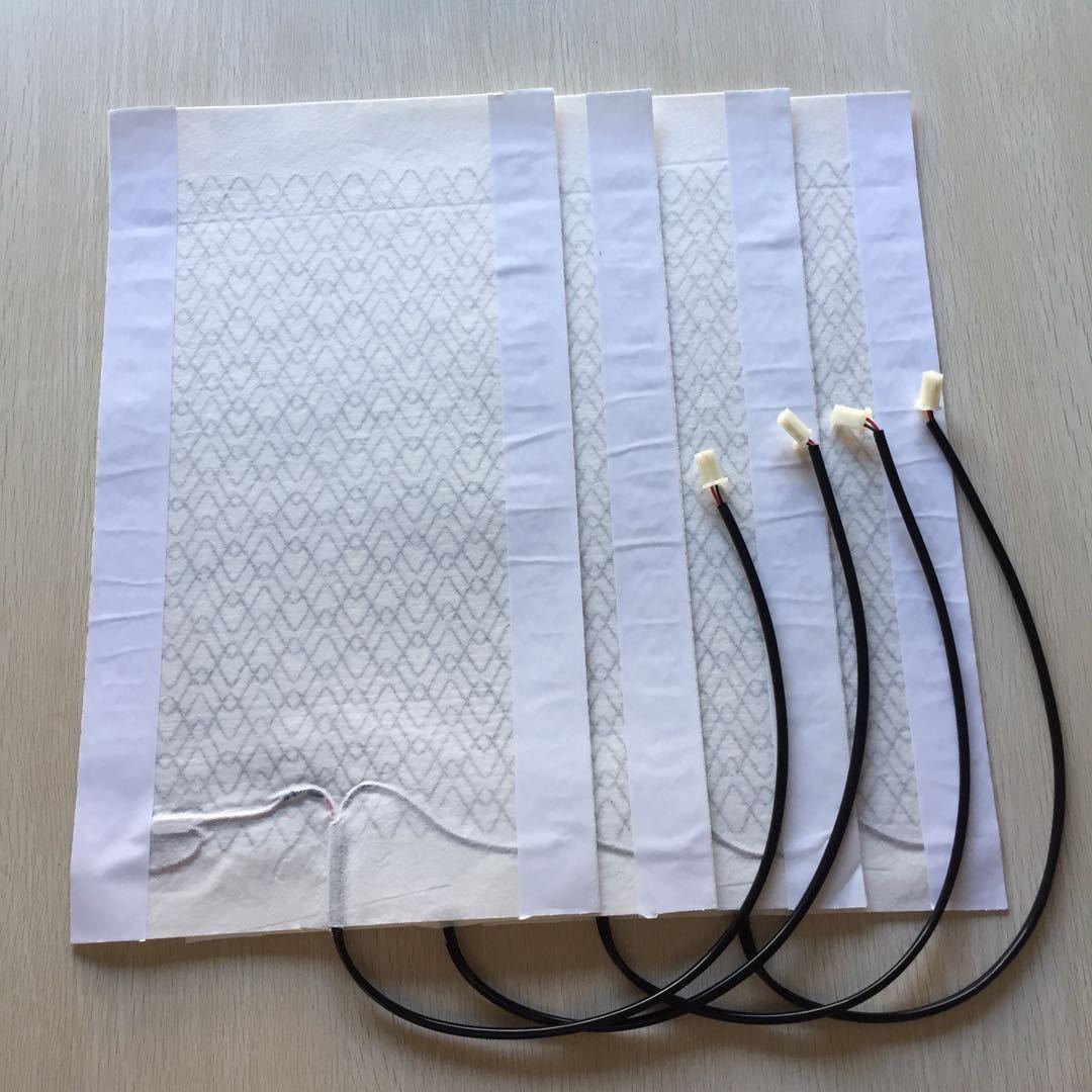 Car Seat Heating Modification Universal Double Heating Touch Screen Digital Display 5 Gear Temperature Control  Carbon Fiber Heating Pad