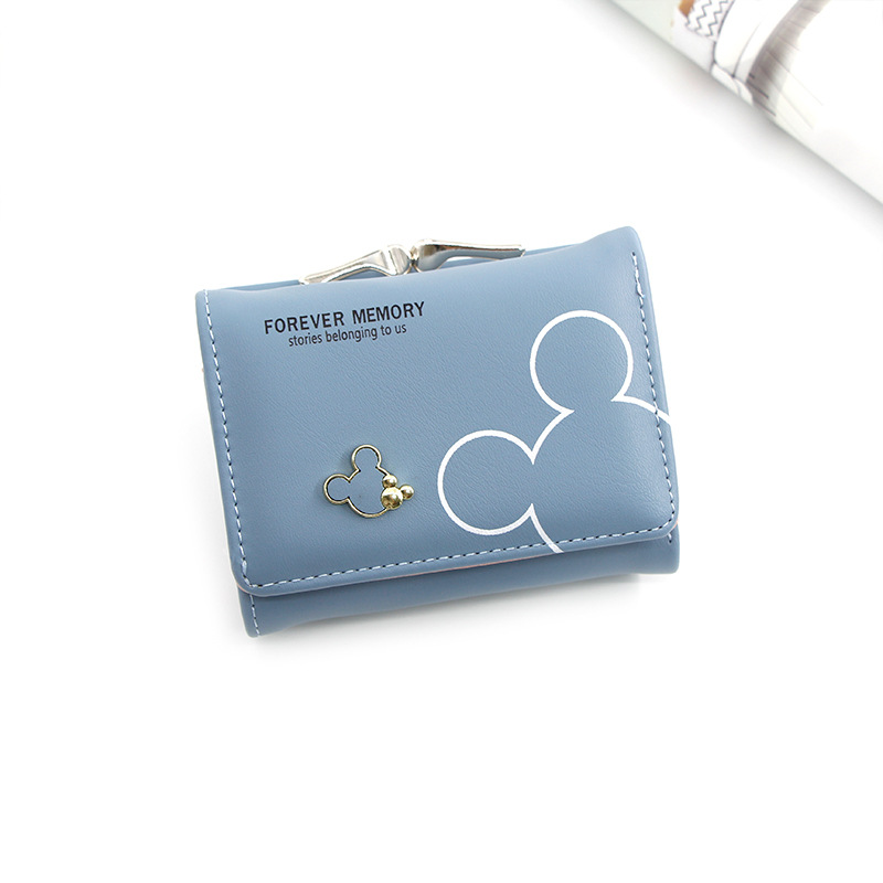Fashion Women's Short Money Clip Small Three Fold Coin Bag