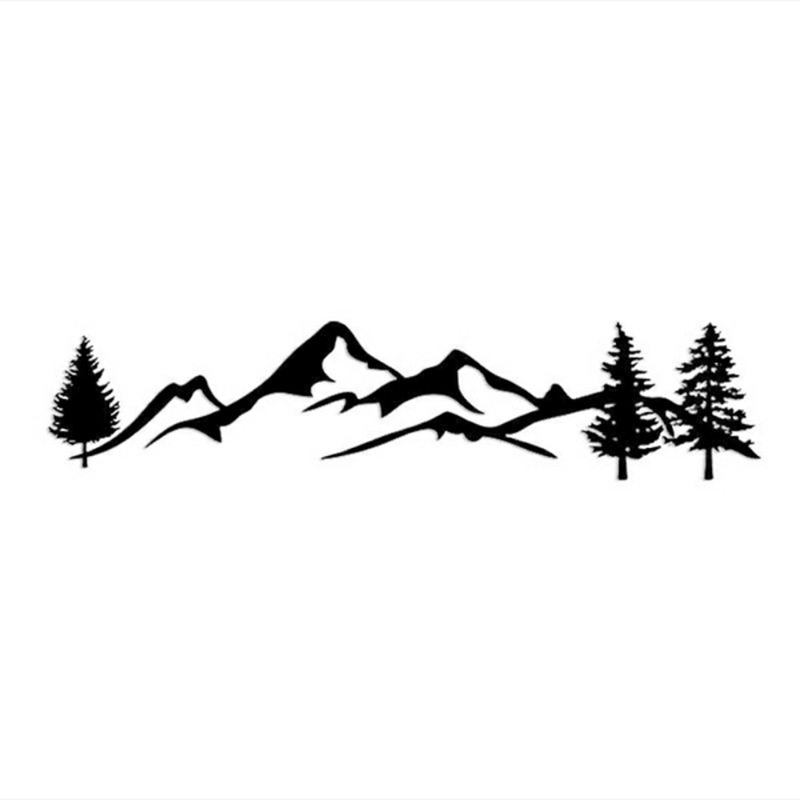 Mountain Pine Reflective Car Sticker Plastic