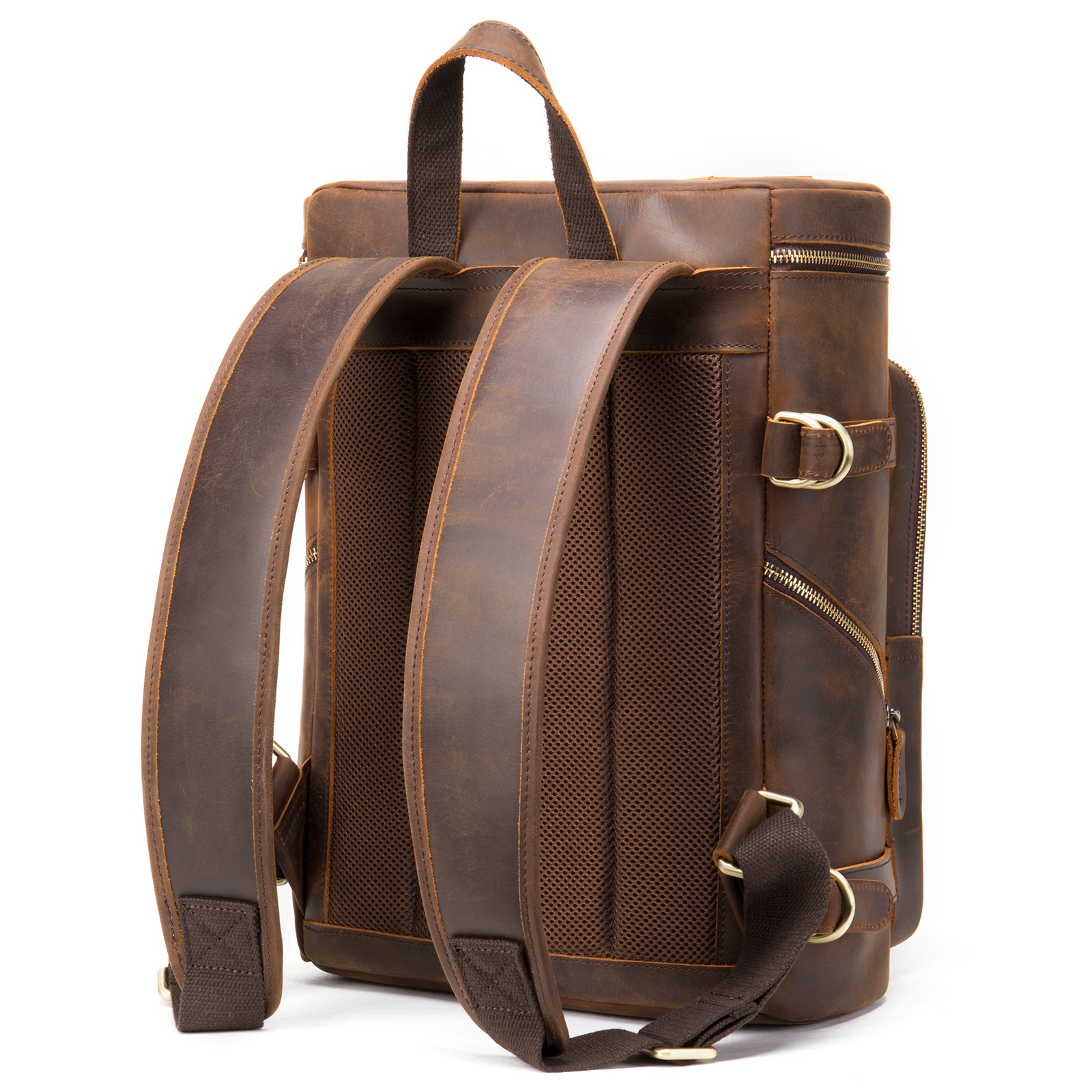 Korean Computer Bag Men's Retro Crazy Horseskin Shoulder