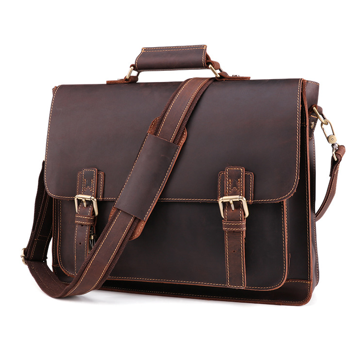 Genuine Leather Men's Business Briefcase
