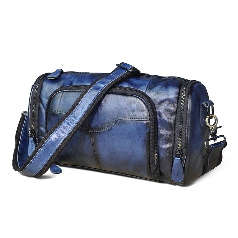 Retro Fashion Trend Leather Shoulder Messenger Bag Cowhide Pillow Bag