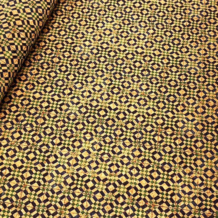 Floral Cork Cloth Color Pu Artificial Leather