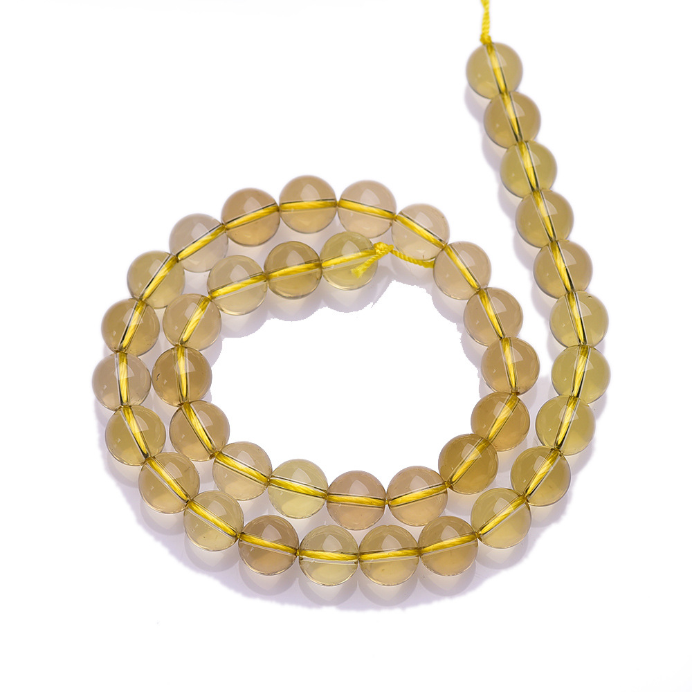 Natural Lemon Citrine Semi-finished Raw Polished Loose Beads