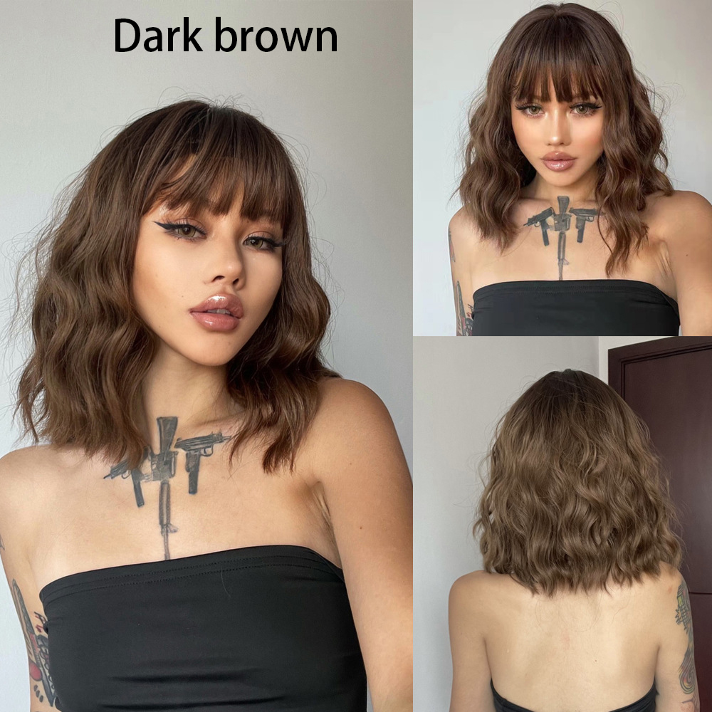 Golden Fringe Long Curly Hair