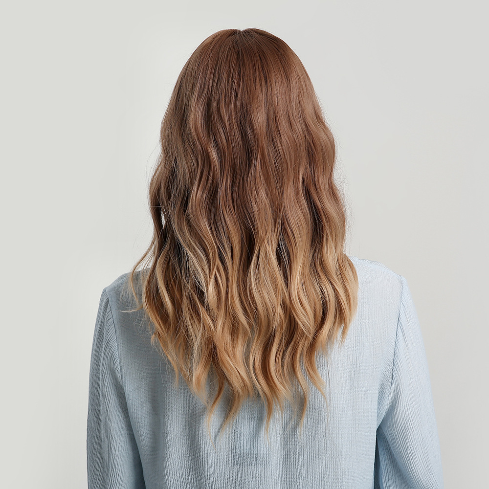 Golden Fringe Long Curly Hair