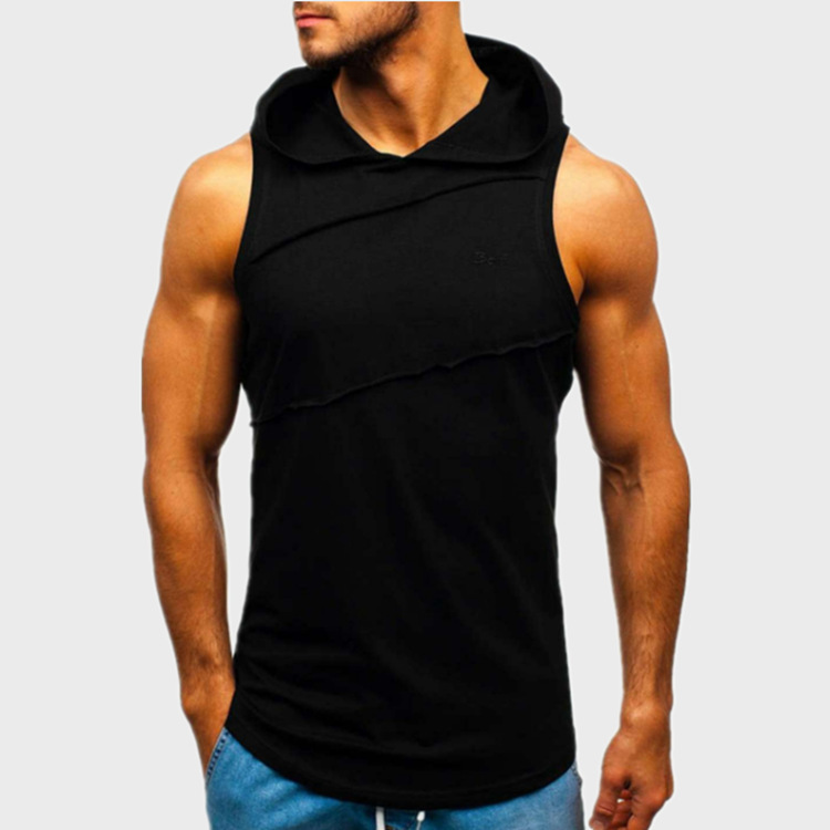 Men's Hooded Embroidered Monogram Vest
