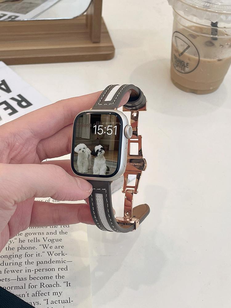 Canvas Butterfly Buckle Watch Strap Thin Female