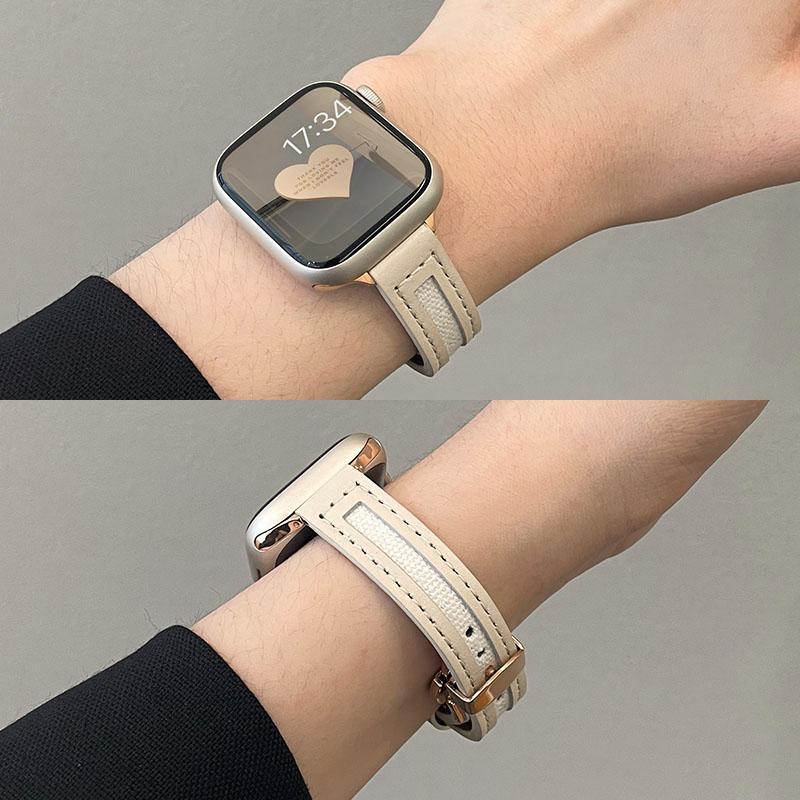 Canvas Butterfly Buckle Watch Strap Thin Female