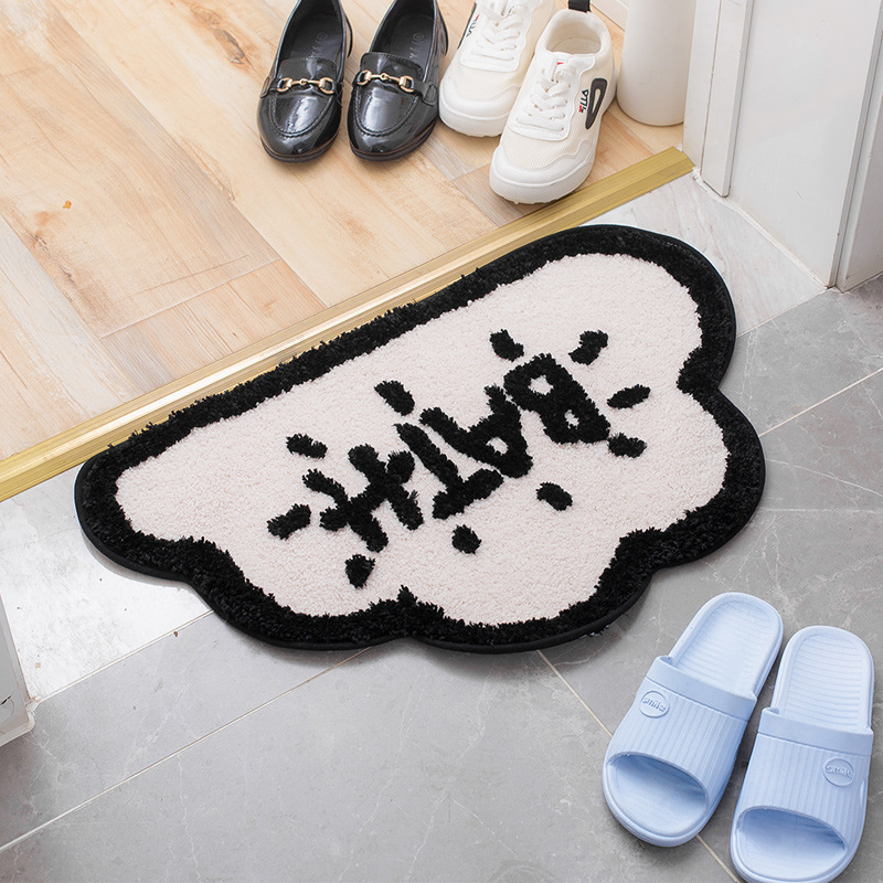 Modern Minimalist Bathroom Faux Cashmere Water-absorbent Non-slip Carpet