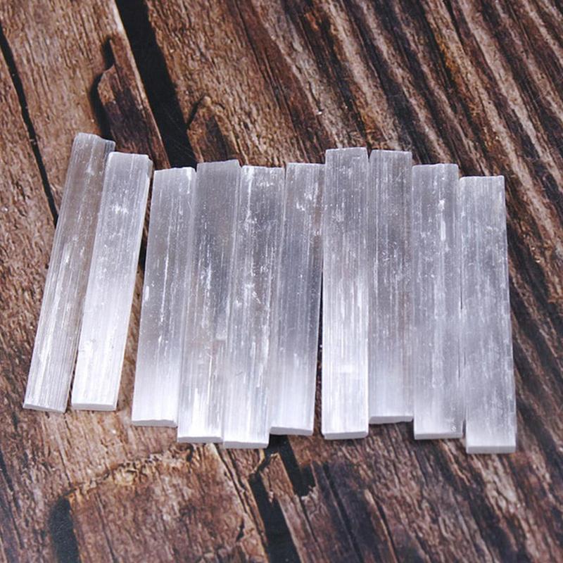 Natural Selenite Crystal Stick White Quartz Mineral