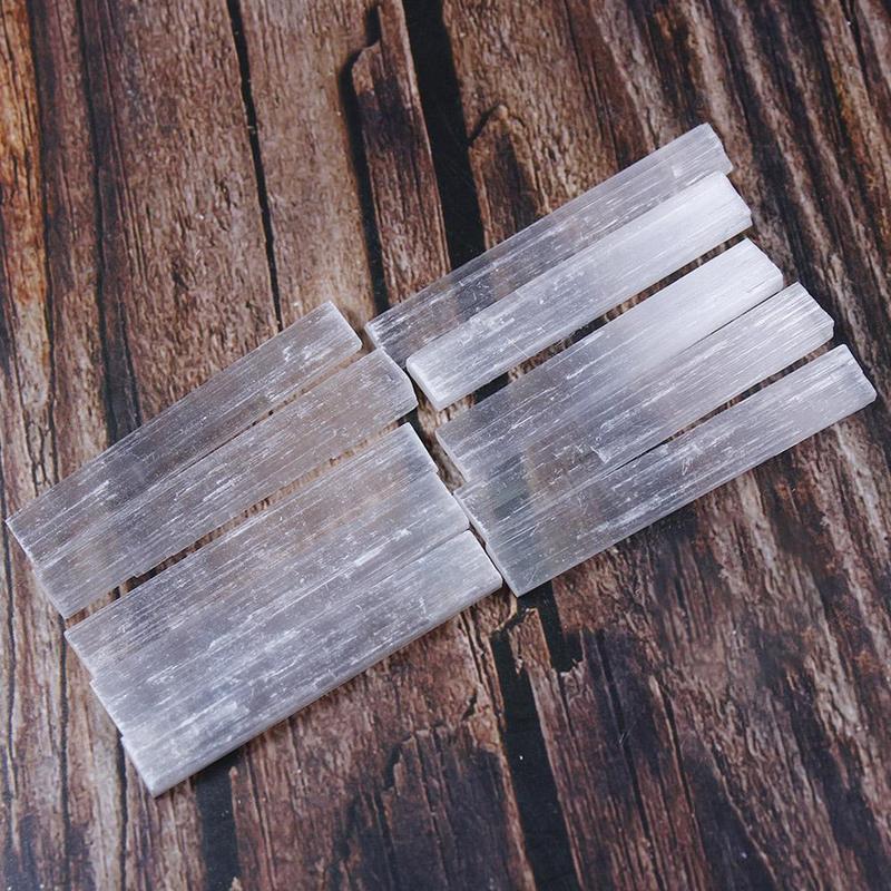 Natural Selenite Crystal Stick White Quartz Mineral