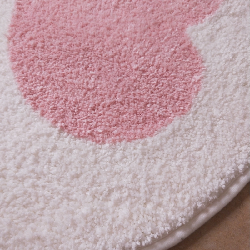 Heart Semi-Circular Toilet Bathroom Absorbent Foot Pads