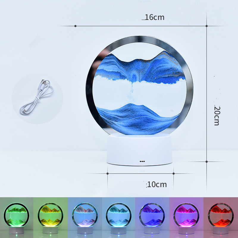 Creative 3D Quicksand Table Lamp Bedside Sub
