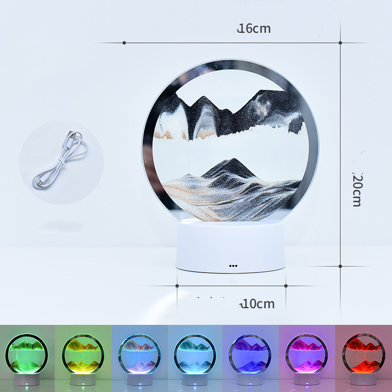 Creative 3D Quicksand Table Lamp Bedside Sub