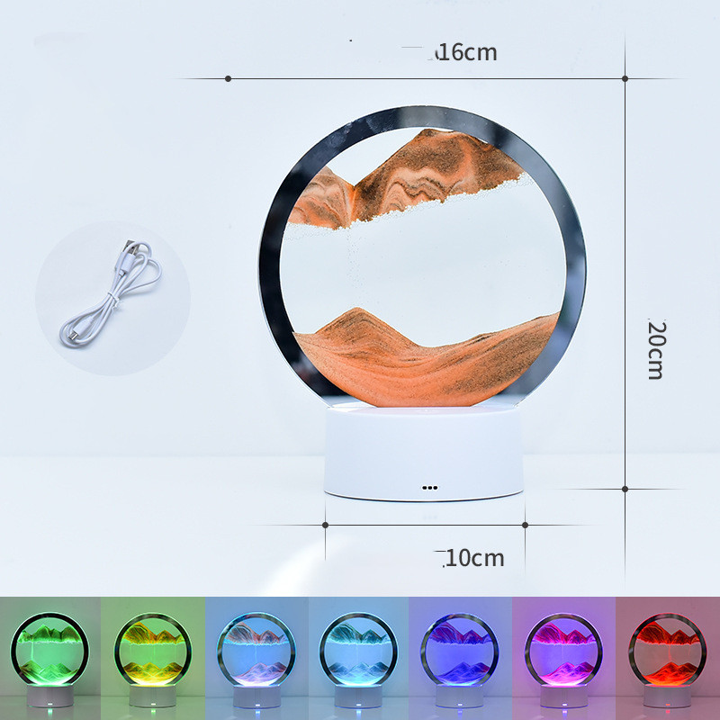 Creative 3D Quicksand Table Lamp Bedside Sub