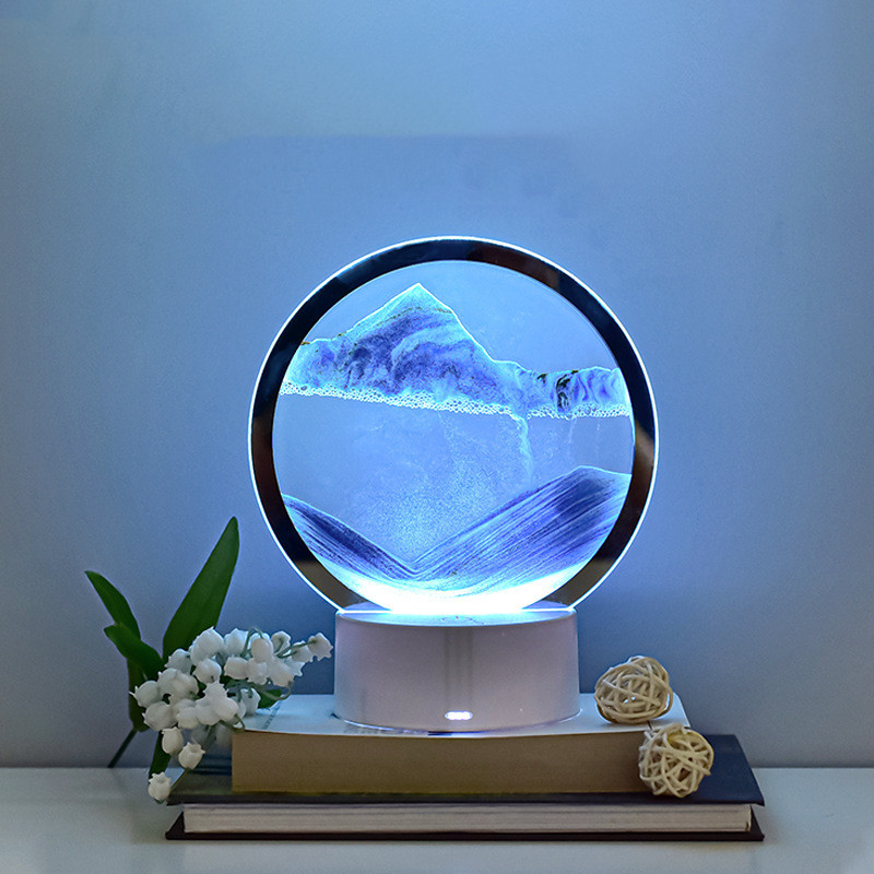 Creative 3D Quicksand Table Lamp Bedside Sub