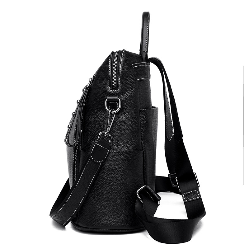 Leather Women's Bag Top Layer Cowhide Backpack Women's Messenger Bag Fashion Leather Backpack