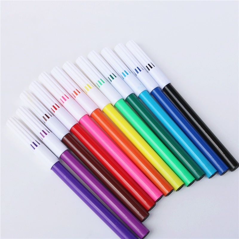 Students 12 Colors 18 Colors 24 Colors Students Children Kindergarten Watercolor Brush Student Gift Set Washable