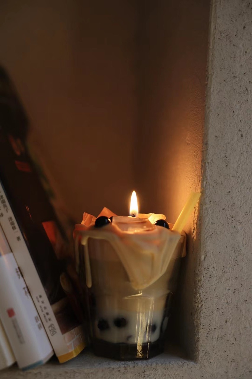 Pearl Milk Tea Fragrance Candle Props Creative Gifts