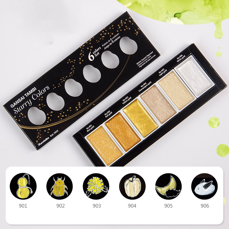 Pearlescent Pigment For Professional Watercolor Painting