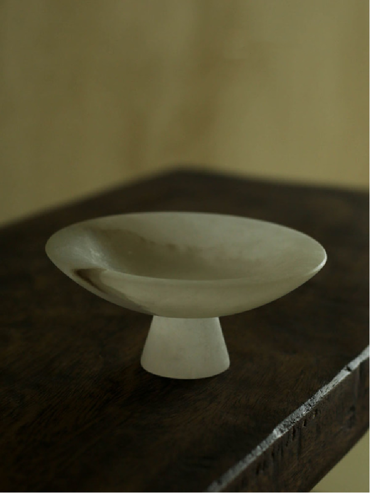 White Marble Fruit Tray Shelving Tray Candle Holder