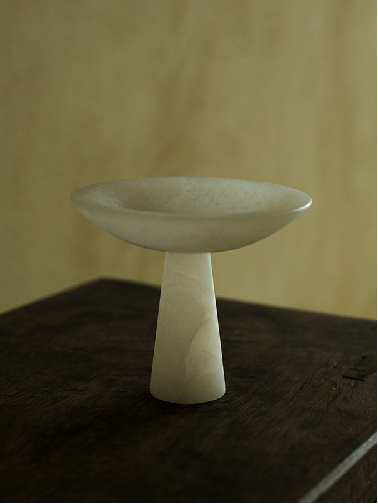 White Marble Fruit Tray Shelving Tray Candle Holder