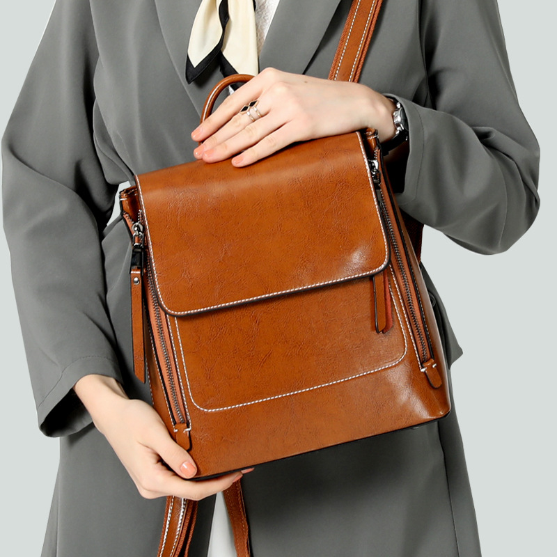 New Retro Cowhide Women's Backpack