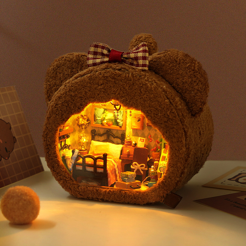 Miniature Building Model Assembled Furry Toys