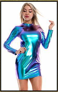 Long-sleeved Dress Fashion Europe And The United States Wind Dance Typhoon Bag Hip