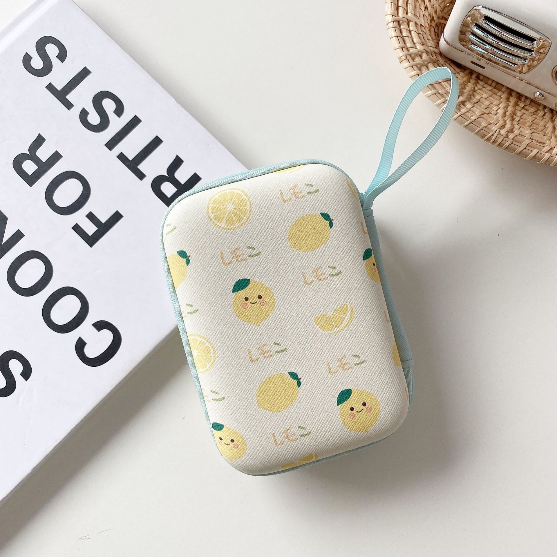 Cartoon Fruit Rectangle Earphone Organizer Bag Large Size