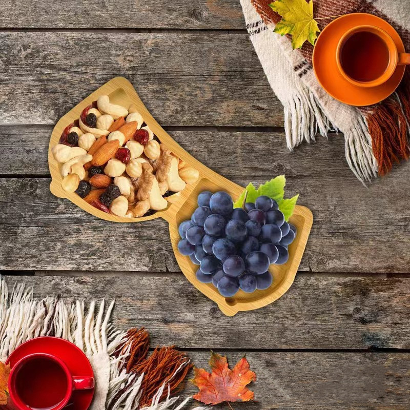 Outdoor Camping Picnic Wooden Dinner Plate