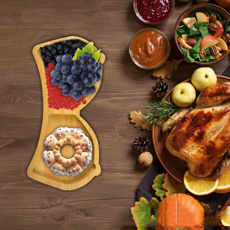 Outdoor Camping Picnic Wooden Dinner Plate