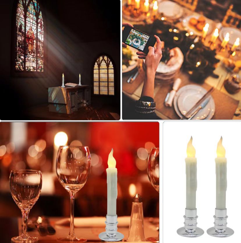Remote Control Long Pole Electronic Candle Light Flameless Taper