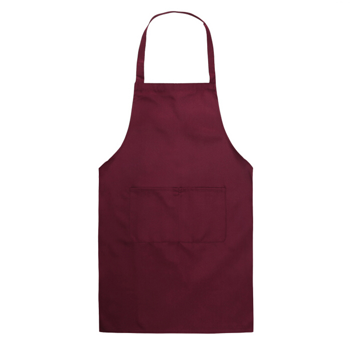 Korean-style Solid Color Advertising Custom Solid Color Tooling Antifouling And Oil Hanging Neck Apron