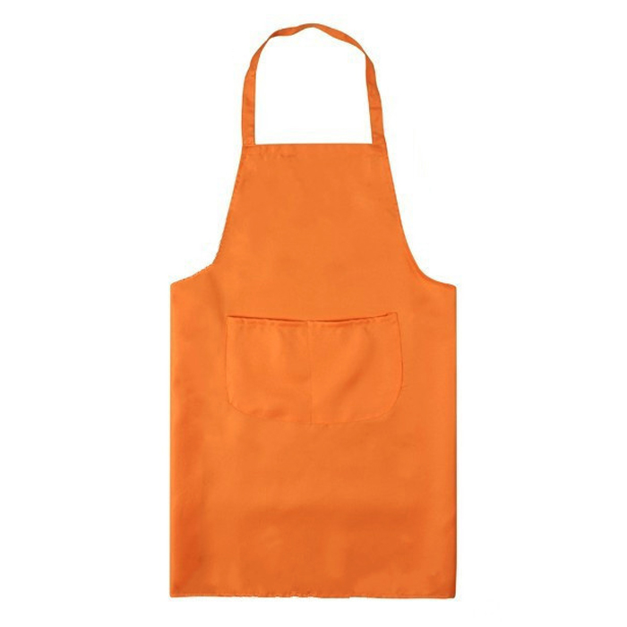 Korean-style Solid Color Advertising Custom Solid Color Tooling Antifouling And Oil Hanging Neck Apron