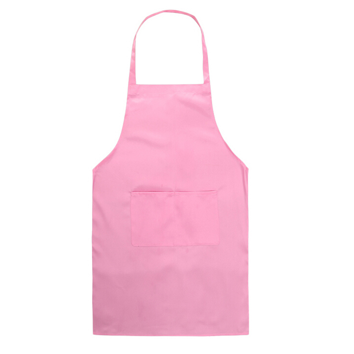 Korean-style Solid Color Advertising Custom Solid Color Tooling Antifouling And Oil Hanging Neck Apron