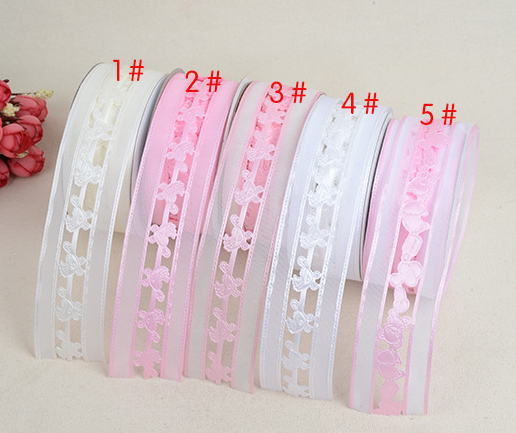 Colorful Polyester Ribbon Cake Gift Packaging Cute