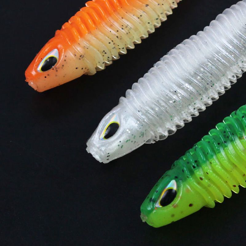 Luya Big T-tail Soft Fish Bait With Crank Lead Head