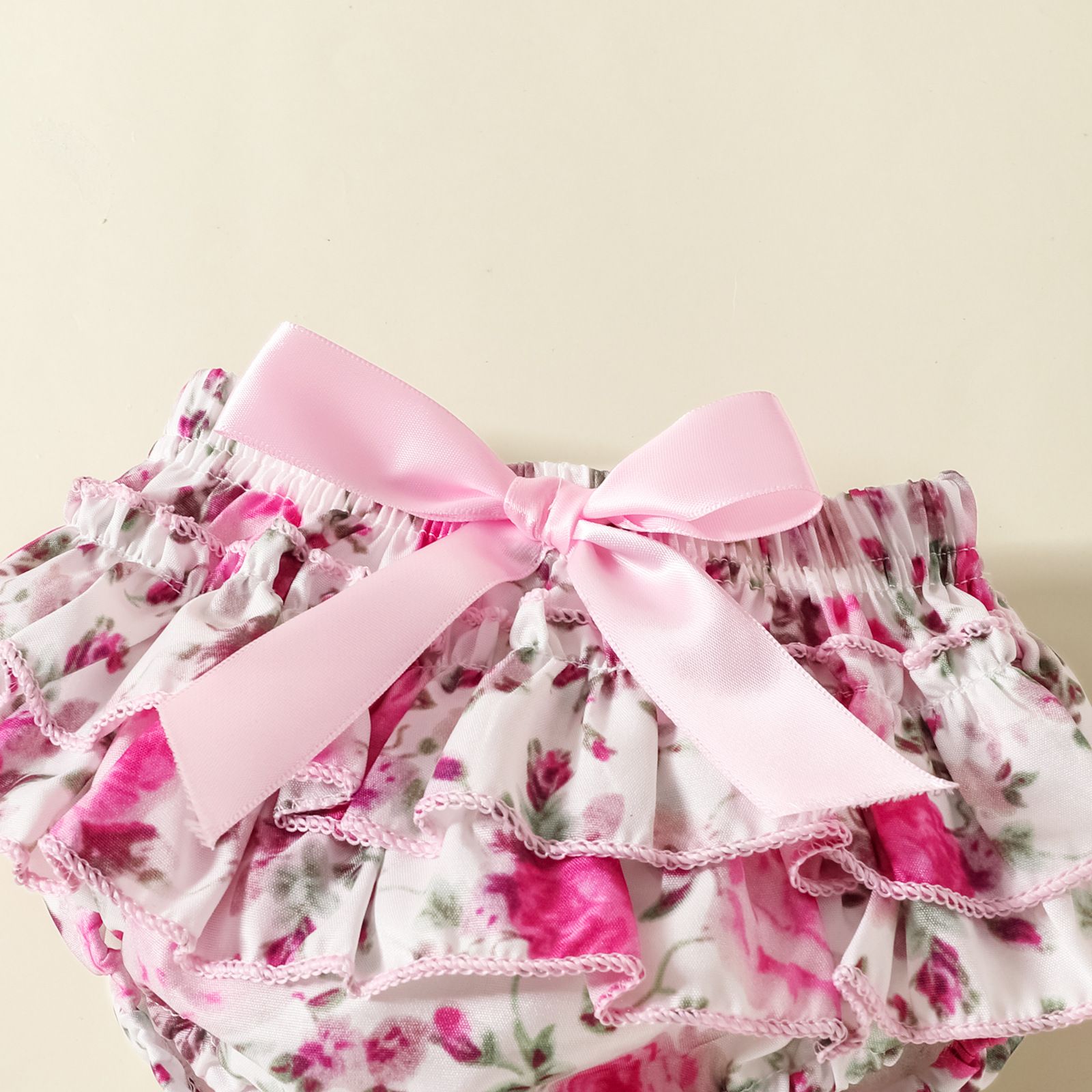 Letter Printed Romper Floral Skirt Headrope Three Piece Set